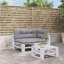  Pallet Cushion Set Of 3 Grey 100% Polyester