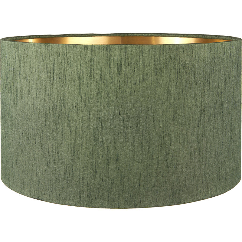 Blended Fabric Drum Lamp Shade ( Uno ), Green, 22cm H x 40cm W x 40cm D