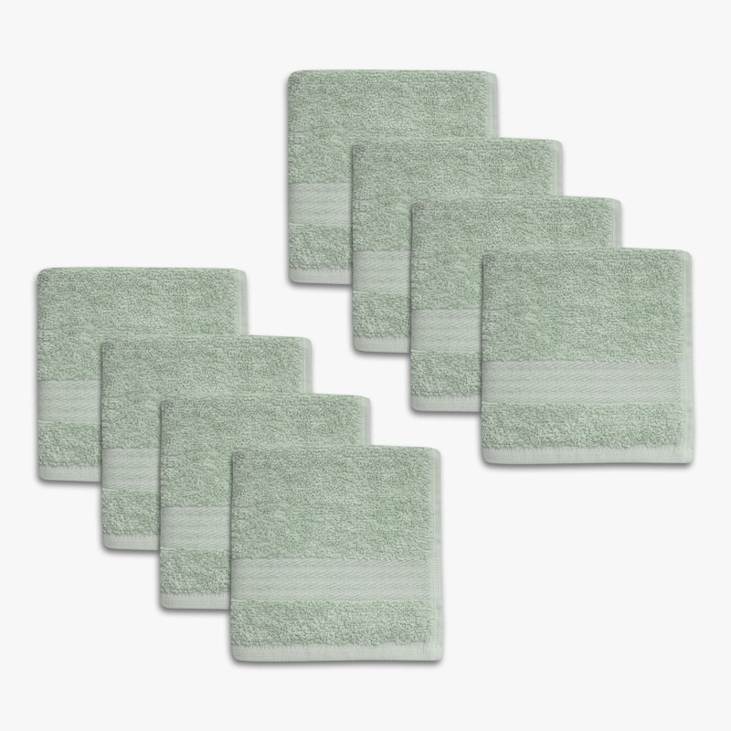 Ensemble de serviettes de bain True Classics, Vert, Essuie-mains - paquet de 8