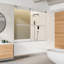 Porte de baignoire sans cadre 60 "x H 58"-87849795