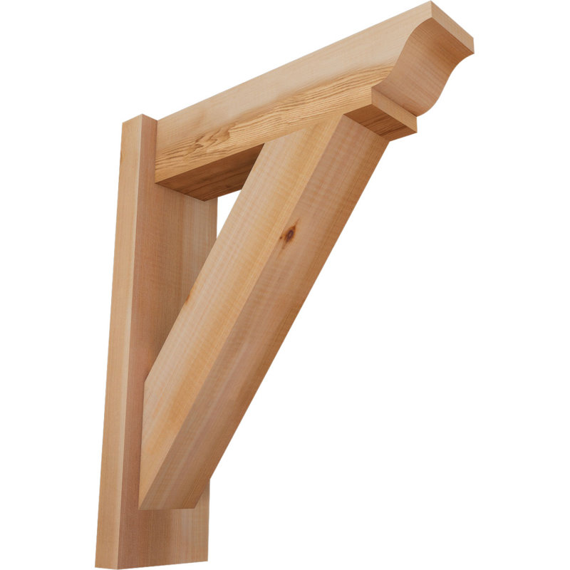 Persienne traditionnelle en bois rustique, P 18 po x H 22 po, Cèdre rouge de l'Ouest l 5 1/2 po (lisse)