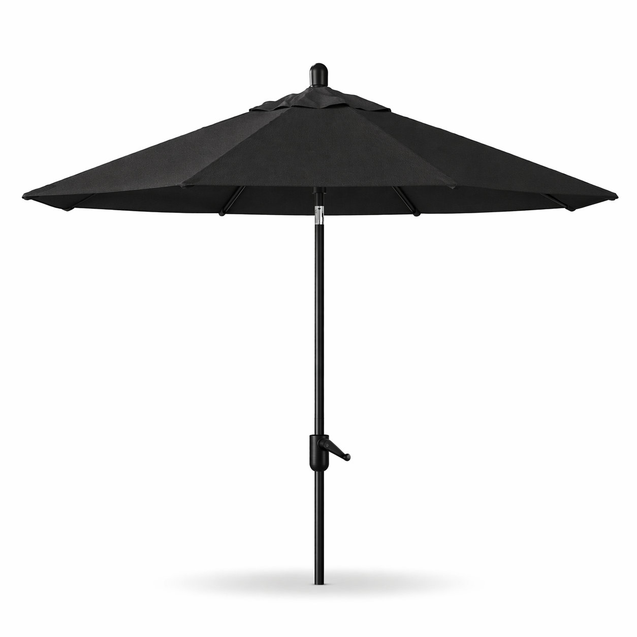 Natalie 8.7' Sunbrella® Market Umbrella, Canvas Black Sunbrella® Canvas, Black Sapphire