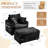 Modern Chaise Lounge Chair Indoor Oversized Chaise Lounge With Cup Holders Reading Chair With Ottoman Oversized Accent Chairs For Living Room-1957353309
