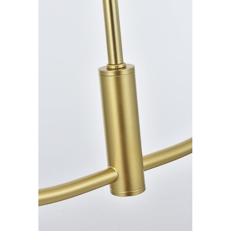 Lustre de 36 pouces en laiton Living District Nyomi, H 21 po x l 36 po x P 7 po, Laiton