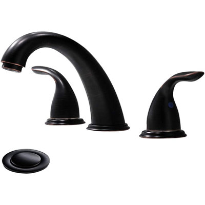 Widespread 2-handle Bathroom Faucet with Drain Assembly