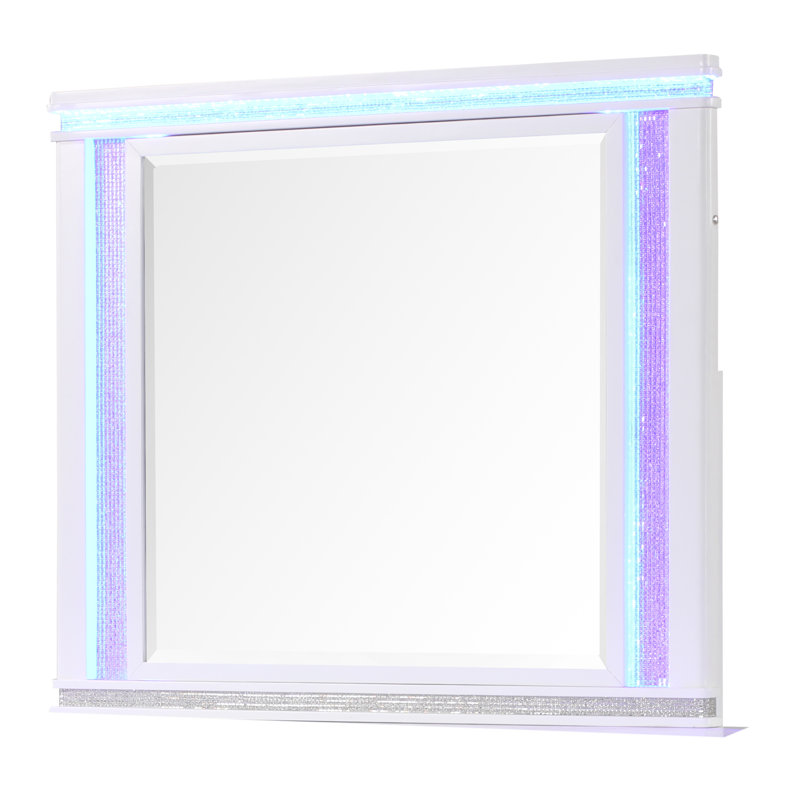 Elmin Solid And Engineered Wood Rectangle Wall Mirror