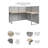 Easy Office 1 Piece L-Shape Computer Desk Office Set - Reversible-115666463