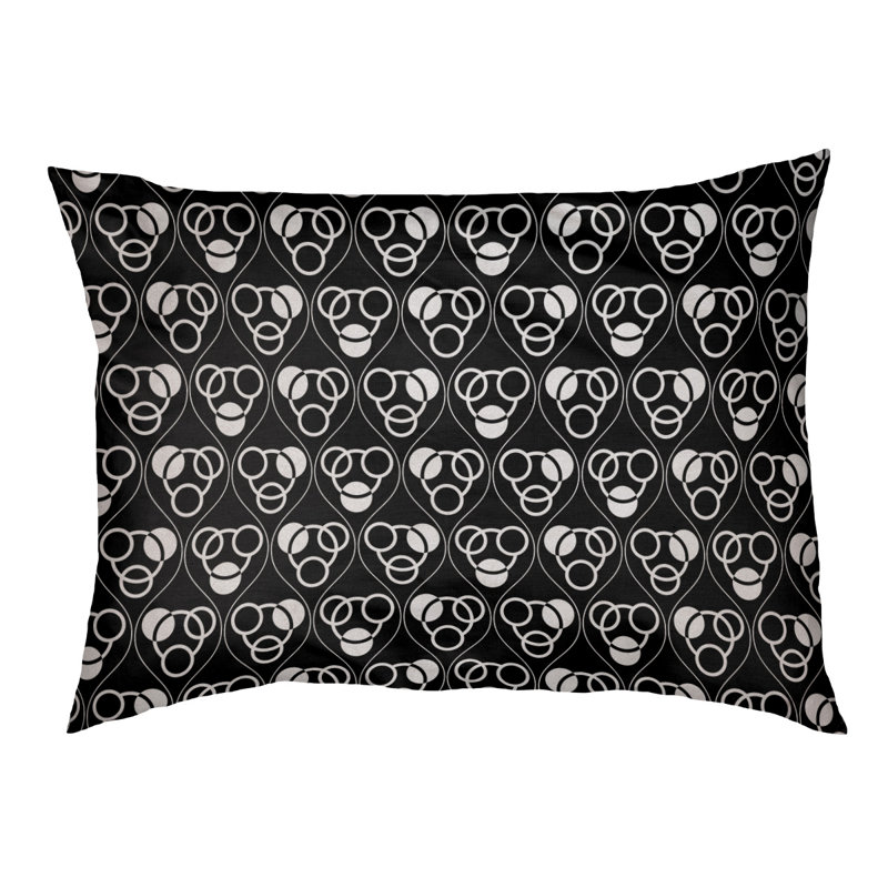 Coussin pour chien Chen, Noir, Moyen (l 40 po x P 30 po x H 6,5 po)