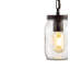 Luminaire suspendu industriel en fer Mason à DEL 1 lumière 5,5 po Gaines, bronze huilé / transparent