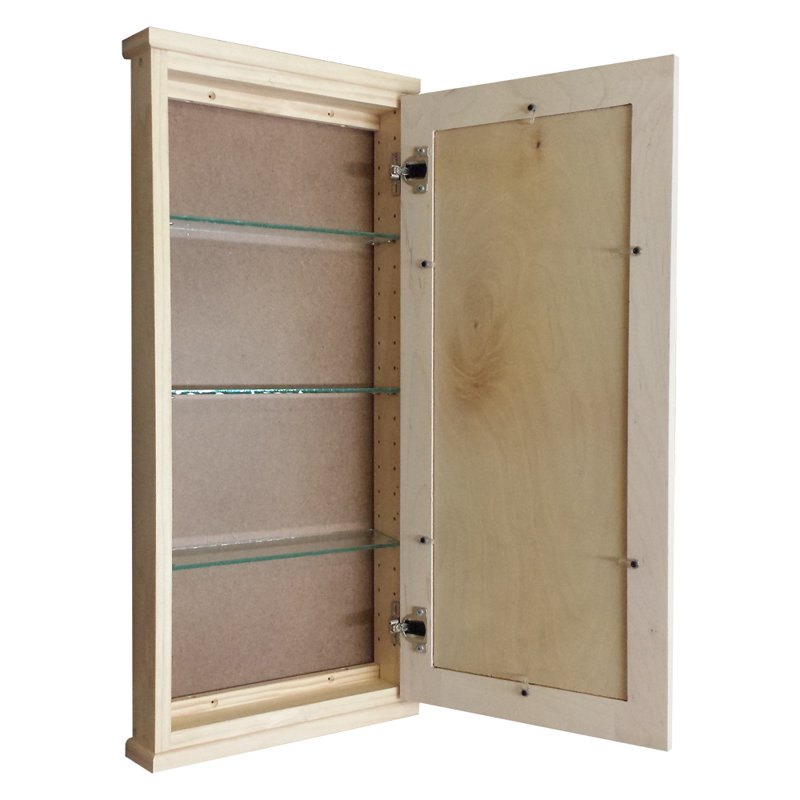 Solid Wood Wall Mounted Bathroom Cabinet, 31.5" H x 15.5" W x 4.25" D