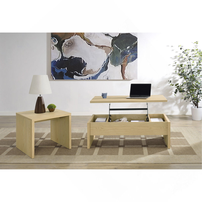 Table de bout d'appoint en chêne clair