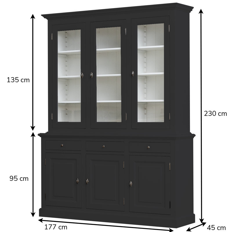 Berardina Display Cabinet, Signal Black