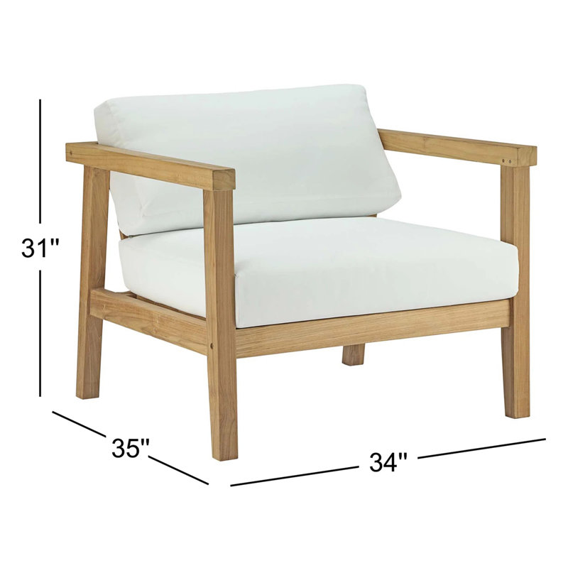 Fauteuil d'extérieur en teck Bayport