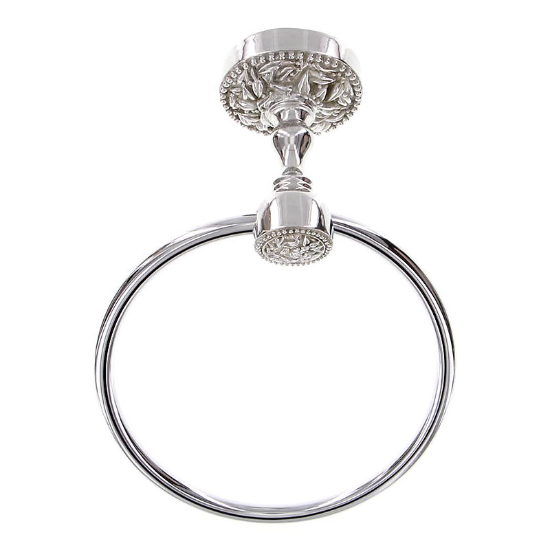 San Michele Towel Ring, Polished Nickel