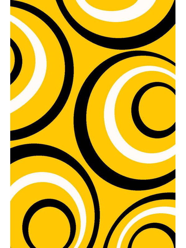 Tapis de zone jaune, 7'10" x 10'2"