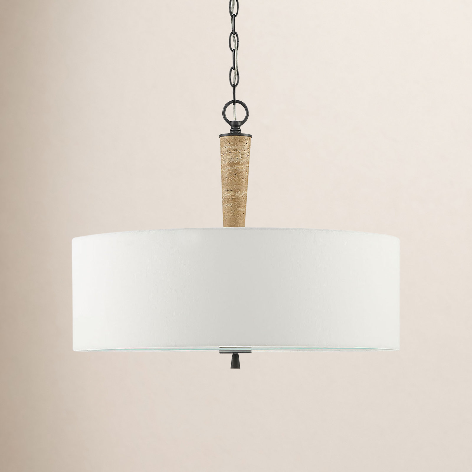 Dennie 2 - Light Metal Dimmable Drum Chandelier