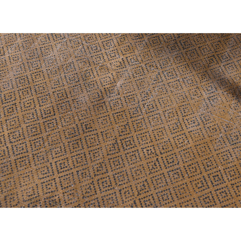 Tapis brun en coton tissé à plat à la main à motif géométrique Pepinn, Rectangle de 3 pi x 5 pi