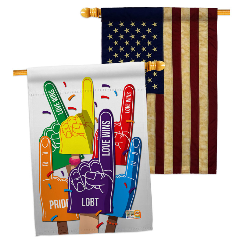 Drapeau de maison en polyester à 2 côtés 40 x 28 po
