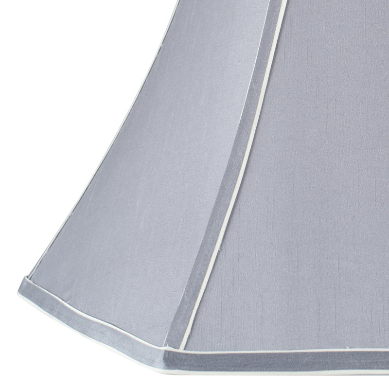Ervine 22.5cm H Silk Bell Lamp Shade ( Screw On ) in Steel Grey