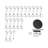 Black 19.69" W x 19.69" D x 68.90" H Tree-Like Hat Rack, 35-Tier Metal Boutique Display Stand with Dome-Shaped Holders-1378311686