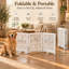 Barrière pliante pour chien en bois à 3 panneaux avec motif floral-134383049