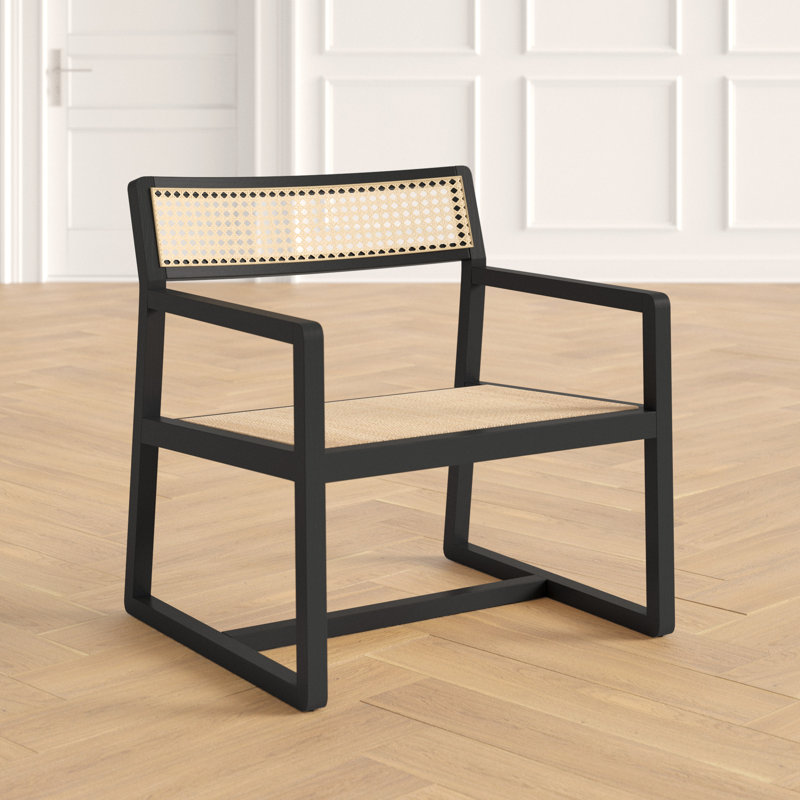 Fauteuil Hanston, Noir/naturel