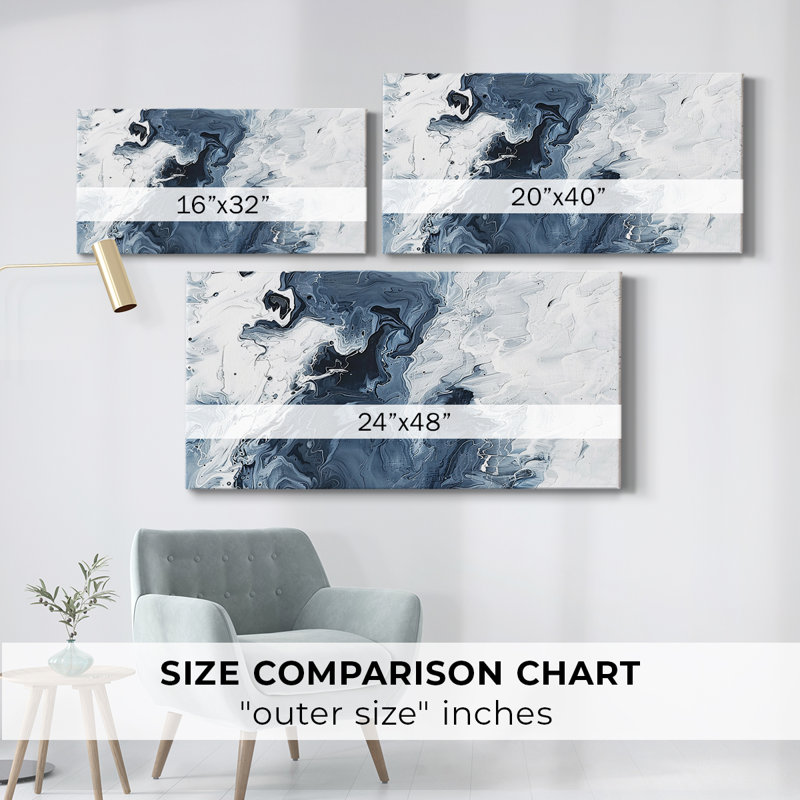 Abstract Series 10 #XCV-Gallery Wrapped Canvas, 24" H x 48" W