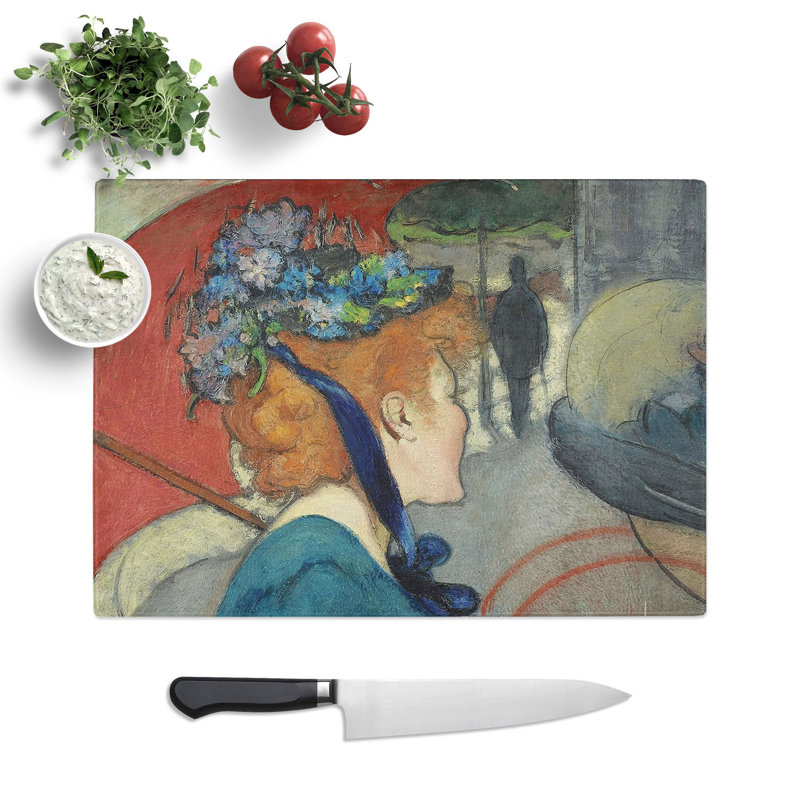 Female with an Umbrella by Louis Anquetin Chopping Board, 20cm W x 28.5cm L