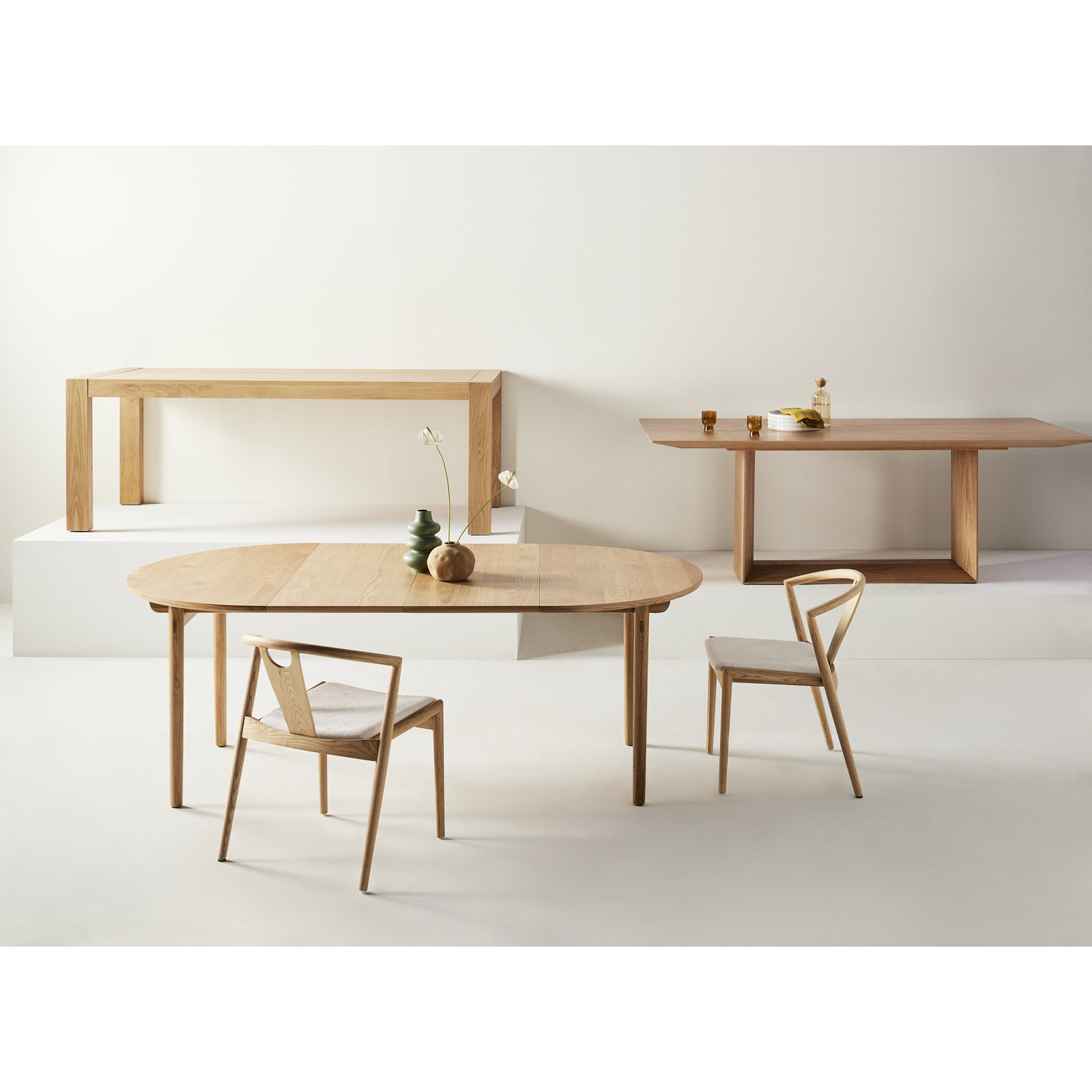 Block 84" Solid Wood Dining Table, Natural