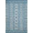 Blue Geometric Woven Based Washable Carpet-1736522500