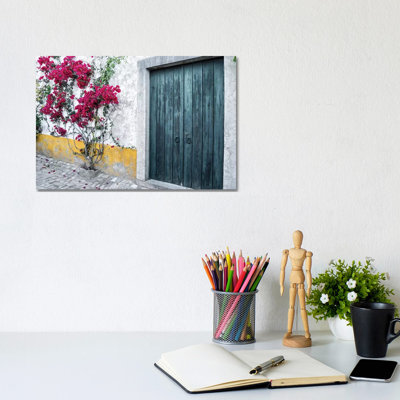 Beautiful Bougainvillea Blooming In Town II, Portugal, Obidos, Portugal by Julie Eggers - Wrapped Canvas Gallery-Wrapped Canvas Giclée