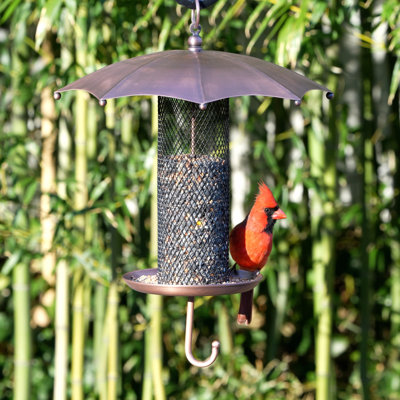 Mangeoire à oiseaux suspendue en métal Jayann