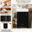 Meuble-lavabo noir de 20,83 po avec lavabo en céramique, structure en bois massif, charnières à fermeture en douceur et tiroir pour un confort accru, tiroirs, conception à dossier ouvert