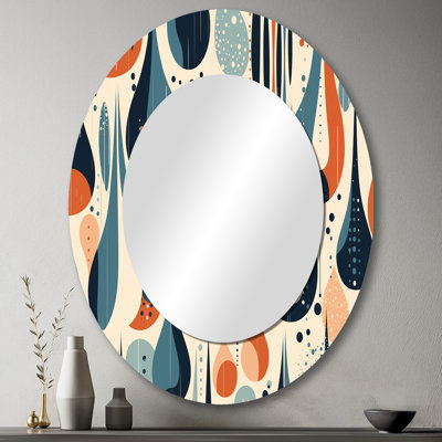 Miroir mural orange orange Midcentury Balance II - Orange