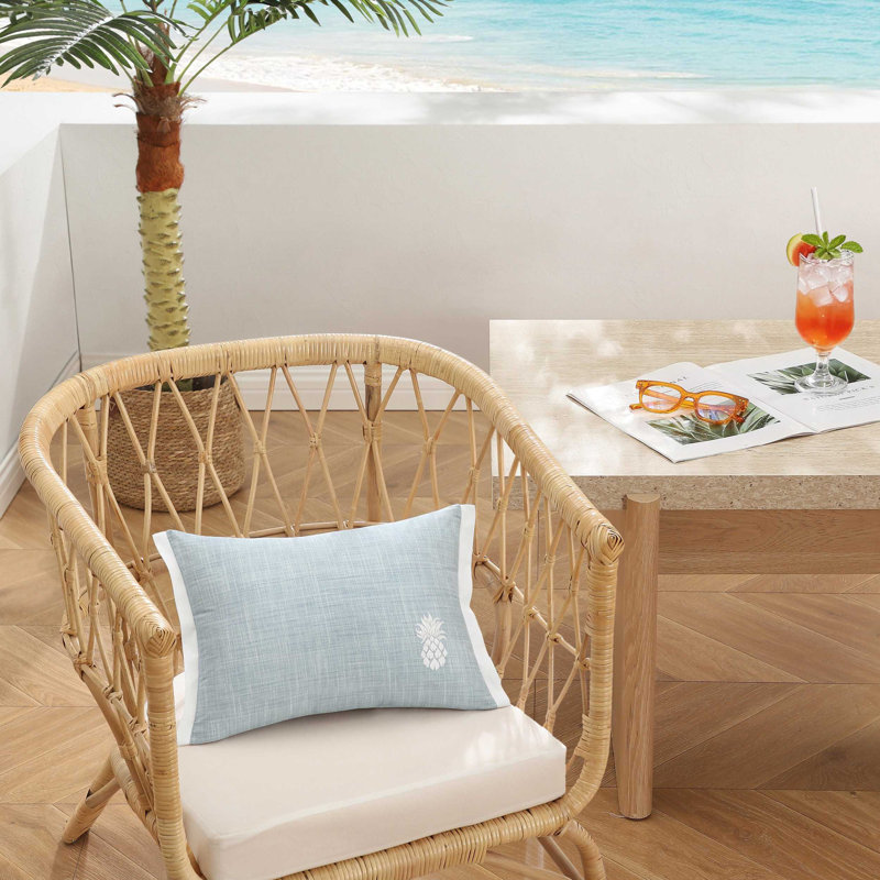 Coussin Tommy Bahama, Bleu océan Ocean Bay, Rectangle H 12 po x l 16 po