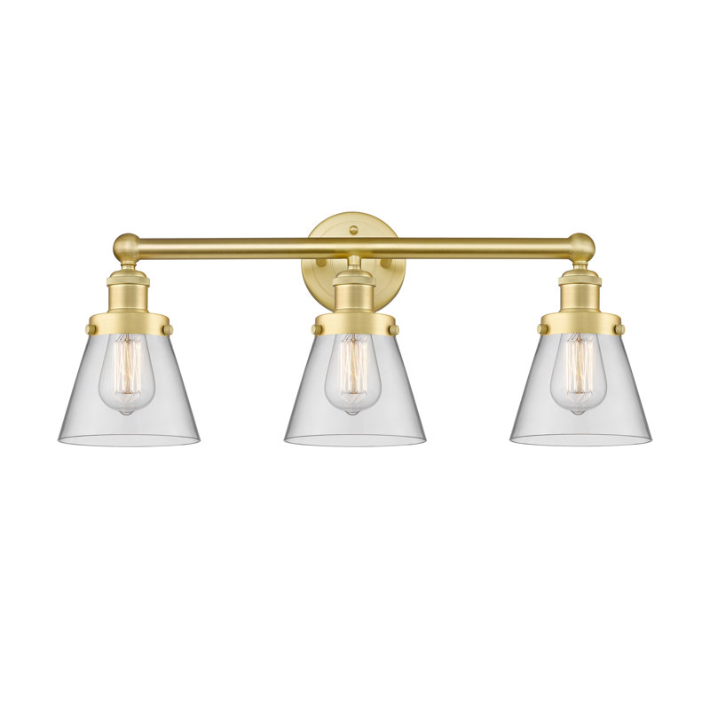 Annamary 3 - Light Dimmable Vanity Light, Clear, Satin Gold
