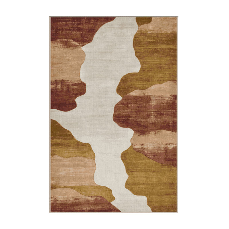 Tapis aquarelle lavable à la machine, Rectangle 6 pi x 9 pi