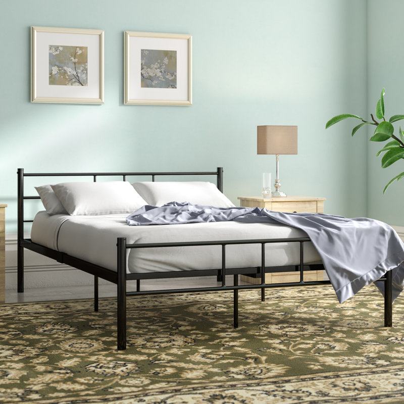 Dorset Metal Bed With Metal Slats & Centre Support Legs, White, Kingsize (5')