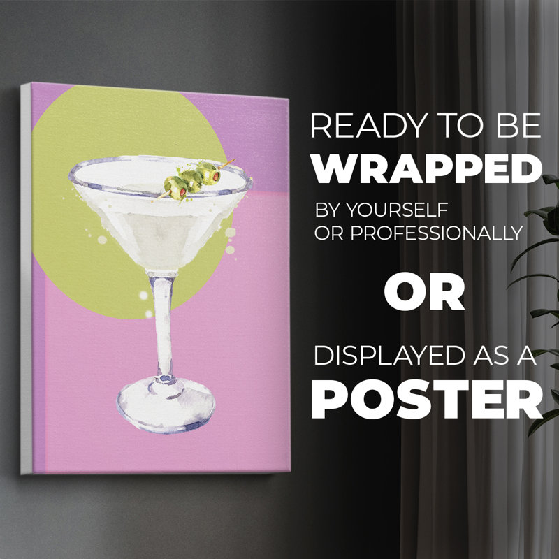 Martini - Impression sur toile seulement - NON-CADRE, H 12 po x l 8 po