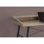 Bureau d'ordinateur, bureau personnel, ordinateur portable, tablettes de rangement, L 48 po, travail, stratifié brun, métal noir, contemporain, moderne