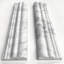Carreau de marbre moulé 3 po x 12 po Carrara