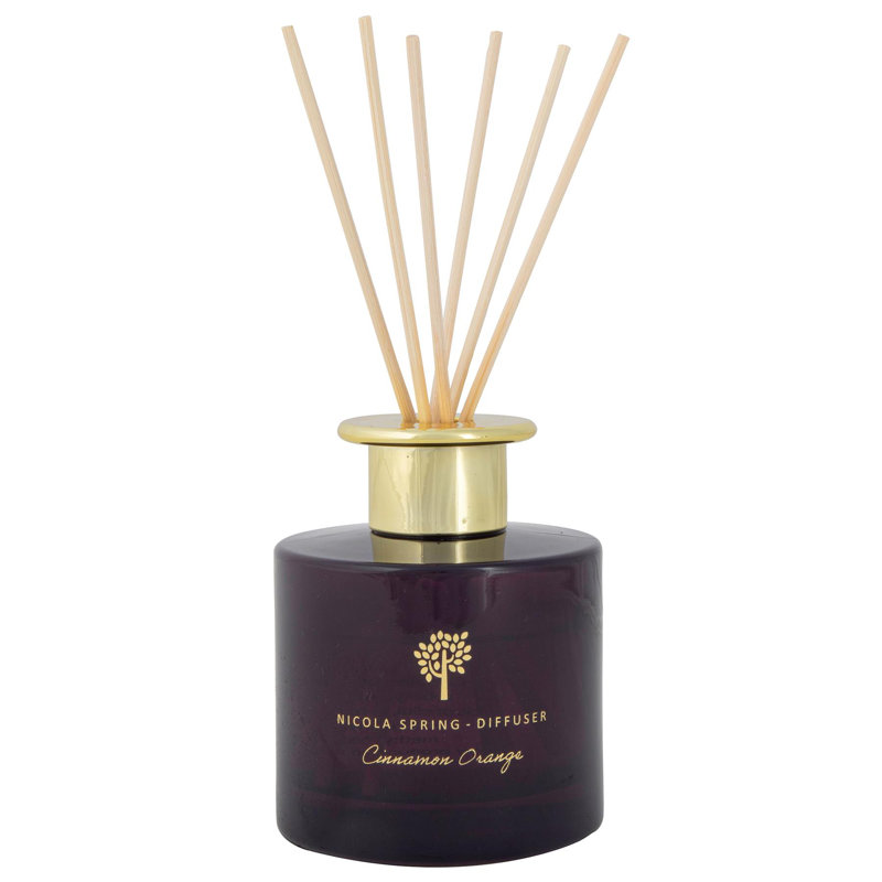 Nicola Spring Glass Reed Diffuser, Purple, Cinnamon & Orange