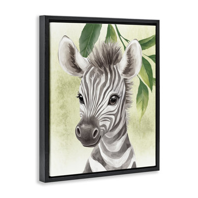 «Jungle Friends Baby Zebra Floater», art mural par Christine Simpson