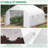 12' X 10' X 7' Walk-In Greenhouse, Tunnel Green House With Zippered Mesh Door And 6 Mesh Windows, Gardening Plant Hot House With Galvanized Steel Frame, White-124356855-124356852