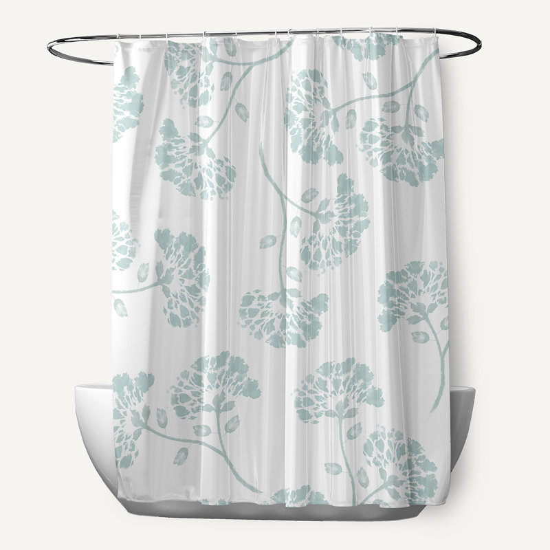Rideau de douche simple Miki, Bleu