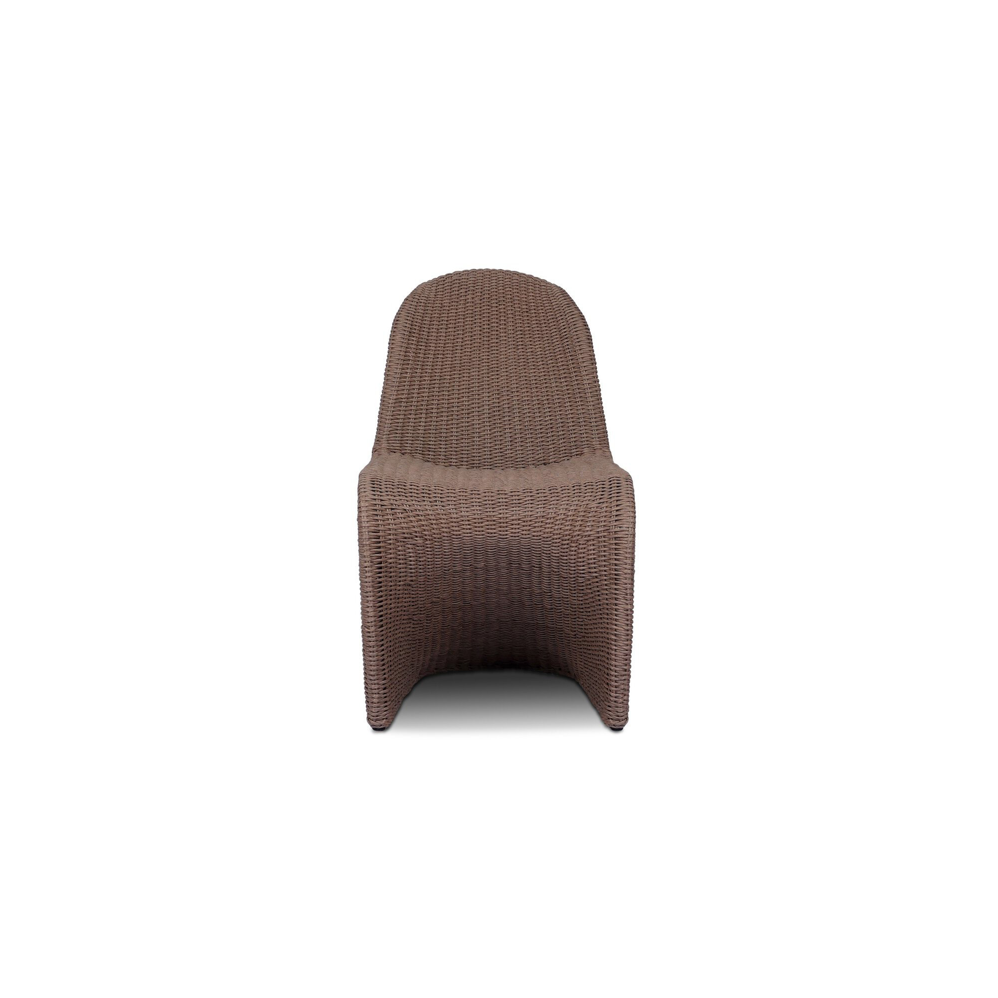Daughtery Wicker Dining Side Chair, Tanned Weave