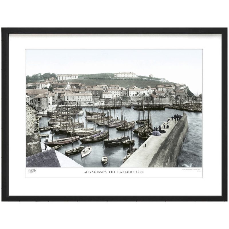 Mevagissey, The Harbour 1904 - Single Picture Frame Print, 45cm H x 60cm W x 2.3cm D