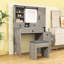 Bureau de meuble-lavabo avec lumières, 4 tiroirs et 2 armoires-1782206689