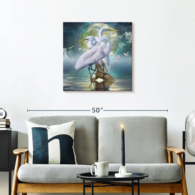 Brampt Celestial Egrets I, 24" H x 24" W