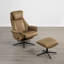 Fauteuil inclinable pivotant de 32,3 po avec repose-pieds, rotation à 360 degrés et dossier inclinable-129245552